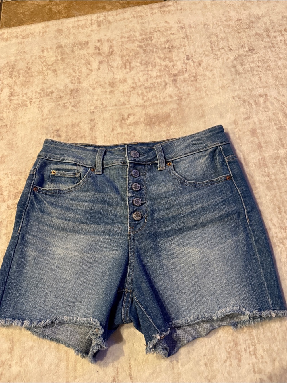 Time and Tru Blue Denim Cutoff Shorts